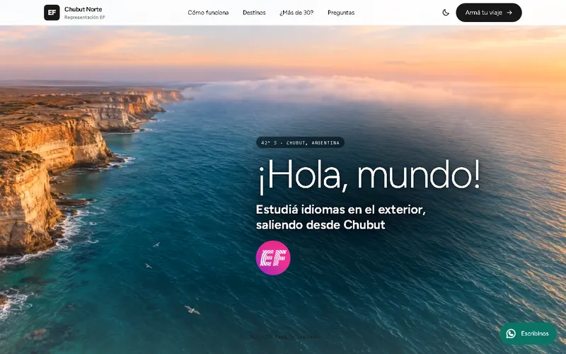 Inicio de la web de EF Chubut Norte